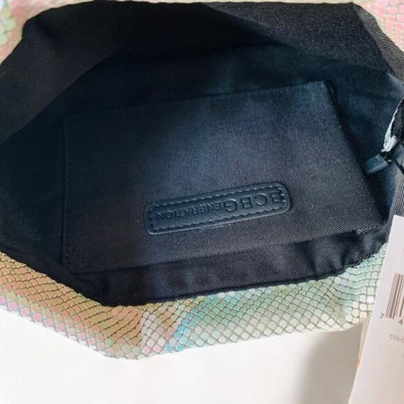 NWT BCBGeneration Silver Chainmail Clutch Metallic Orange Tassel Small Party - Picture 6 of 8